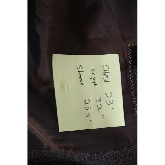 Donna Karan New York Mens Double Breasted Blazer Brown Textured Made in Italy - Picture 2 of 11